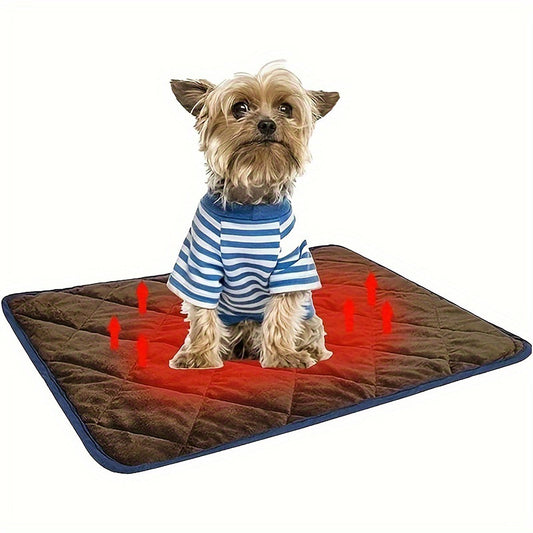 JMT-062154 Self-Heating Non-Slip Pet Mat for Dogs and Cats - Warm Thermal Blanket for Indoor and Outdoor Use, Washable & Durable