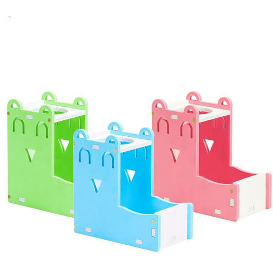 JMT-062346 Automatic Hamster Water Bottle and Food Basin - Eco-Friendly Plastic with Molar Features, 80ml Capacity, Easy to Install and Use