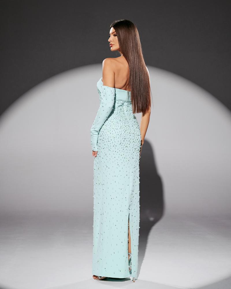 JMT-062410 Elegant Green Maxi Dress for Women - Style SH0141