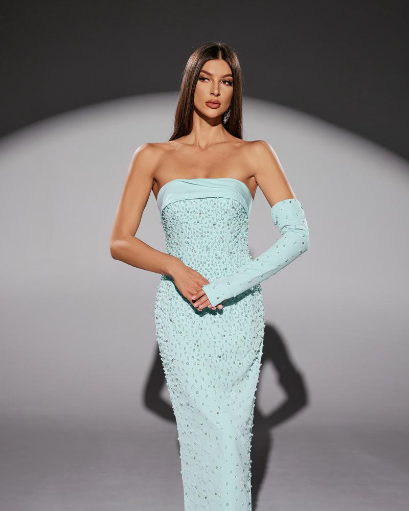 JMT-062410 Elegant Green Maxi Dress for Women - Style SH0141