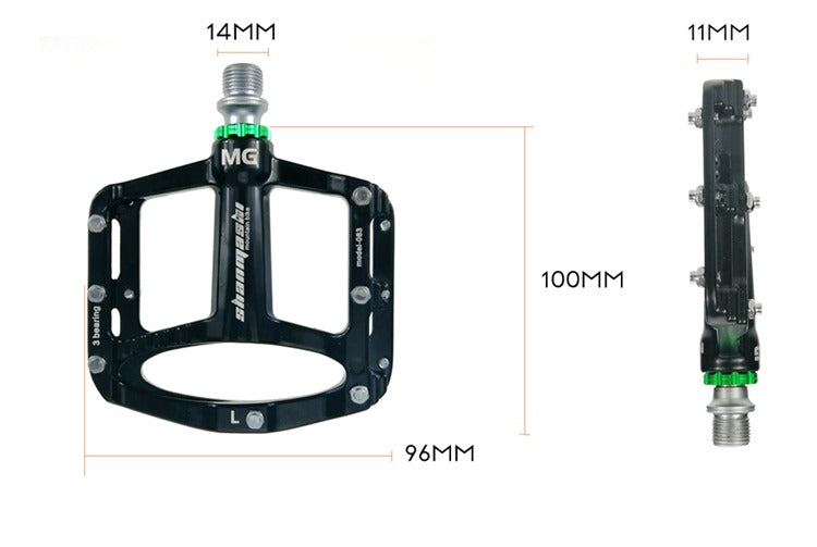 JMT-062858 Lightweight Magnesium Alloy Bicycle Pedals with 3-Bearing System