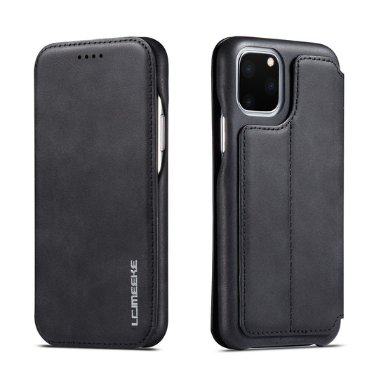 JMT-062858 Ultra-Thin Flip Holster Case for iPhone SE 2020, 11 Pro Max, 11, XS Max, 12 Mini, and More - Durable PU+PC Material