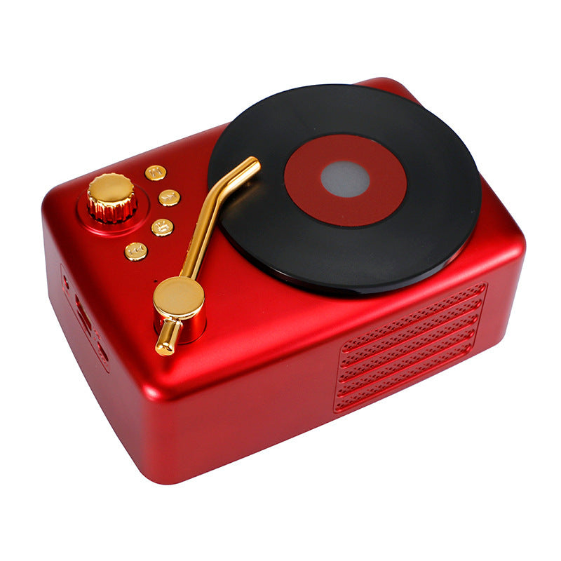 JMT-063498 Bluetooth T12 Record Player with 40mm Speakers, 5W Output, Rechargeable Battery, 10m Range