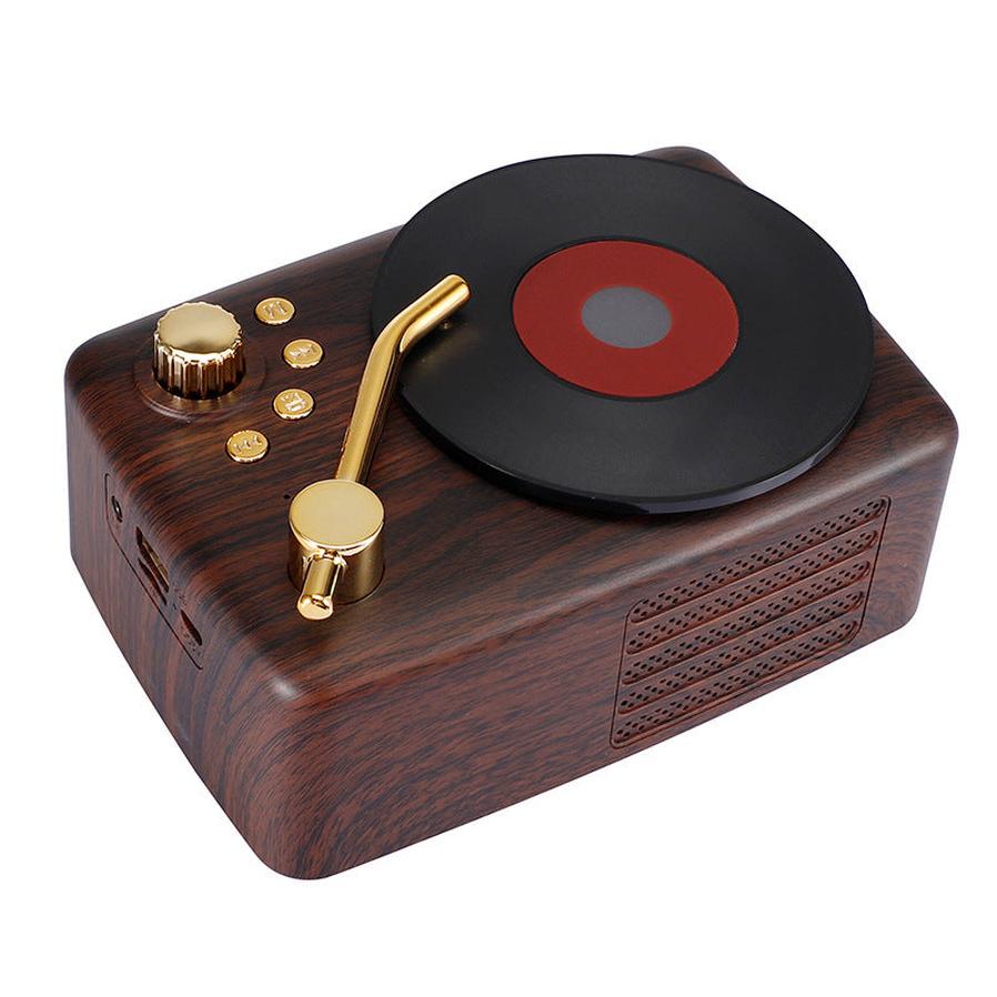 JMT-063498 Bluetooth T12 Record Player with 40mm Speakers, 5W Output, Rechargeable Battery, 10m Range