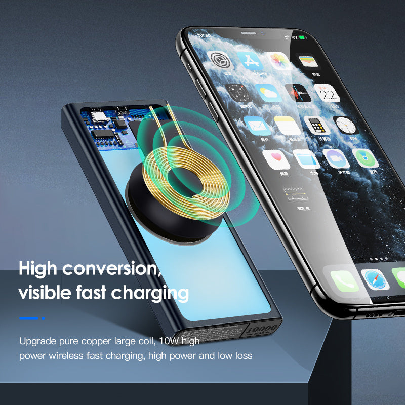 JMT-063498 Fast Charging Wireless Power Bank with Polymer Lithium-ion Battery – 10,000mAh Capacity