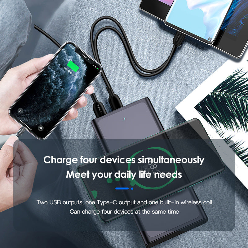 JMT-063498 Fast Charging Wireless Power Bank with Polymer Lithium-ion Battery – 10,000mAh Capacity