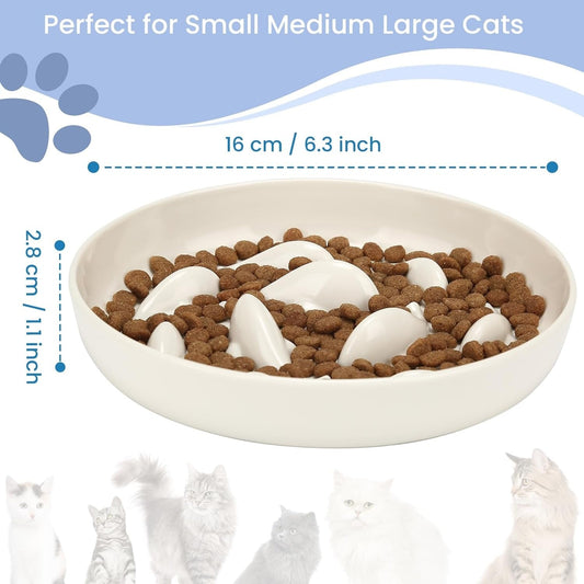 JMT-063498 Whale-Shaped Cat Slow Feeding Bowl with Non-Slip Base for Healthy Eating and Spill Prevention