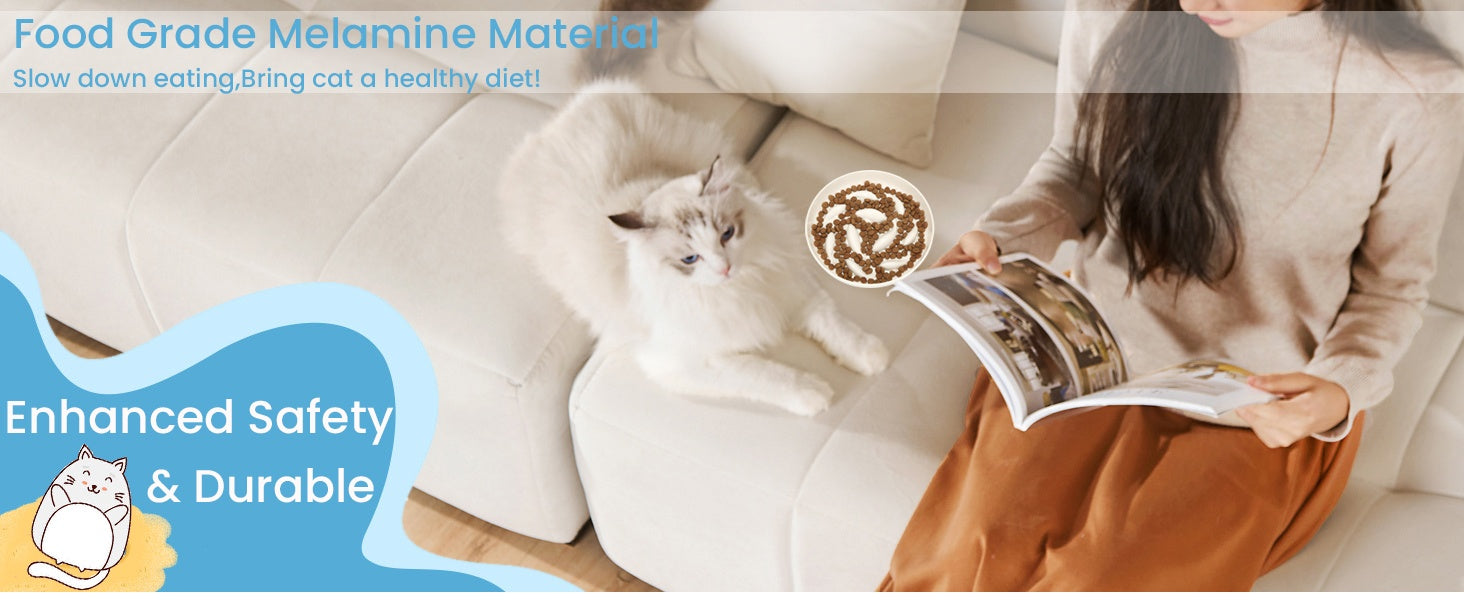 JMT-063498 Whale-Shaped Cat Slow Feeding Bowl with Non-Slip Base for Healthy Eating and Spill Prevention