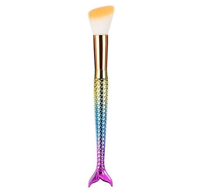 JMT-063754 Mermaid Multicolor Makeup Brush Set for Powder and Eye Shadow Application