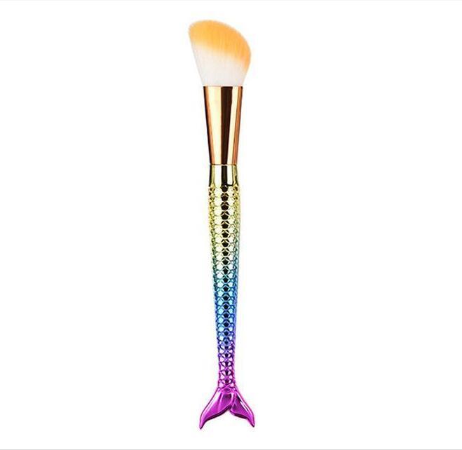 JMT-063754 Mermaid Multicolor Makeup Brush Set for Powder and Eye Shadow Application