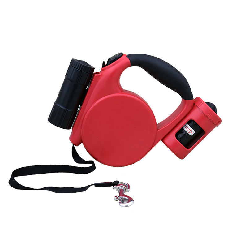 JMT-063818 Automatic Telescopic Pet Traction Rope - 5 Meter Length, 40KG Strength, Durable Plastic