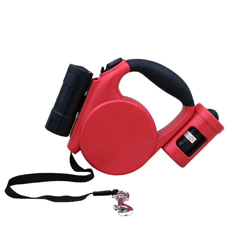 JMT-063818 Automatic Telescopic Pet Traction Rope - 5 Meter Length, 40KG Strength, Durable Plastic