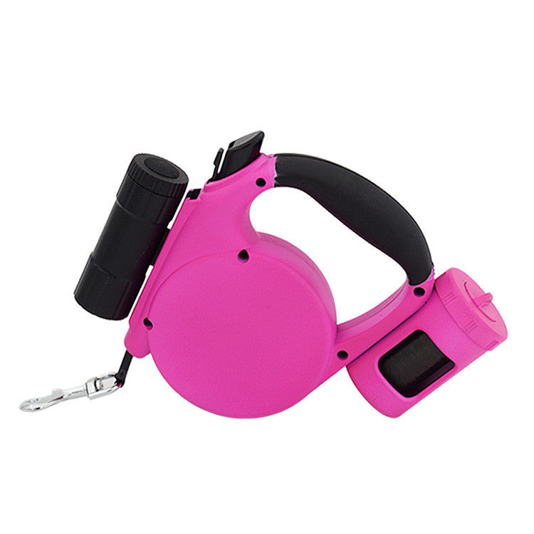 JMT-063818 Automatic Telescopic Pet Traction Rope - 5 Meter Length, 40KG Strength, Durable Plastic