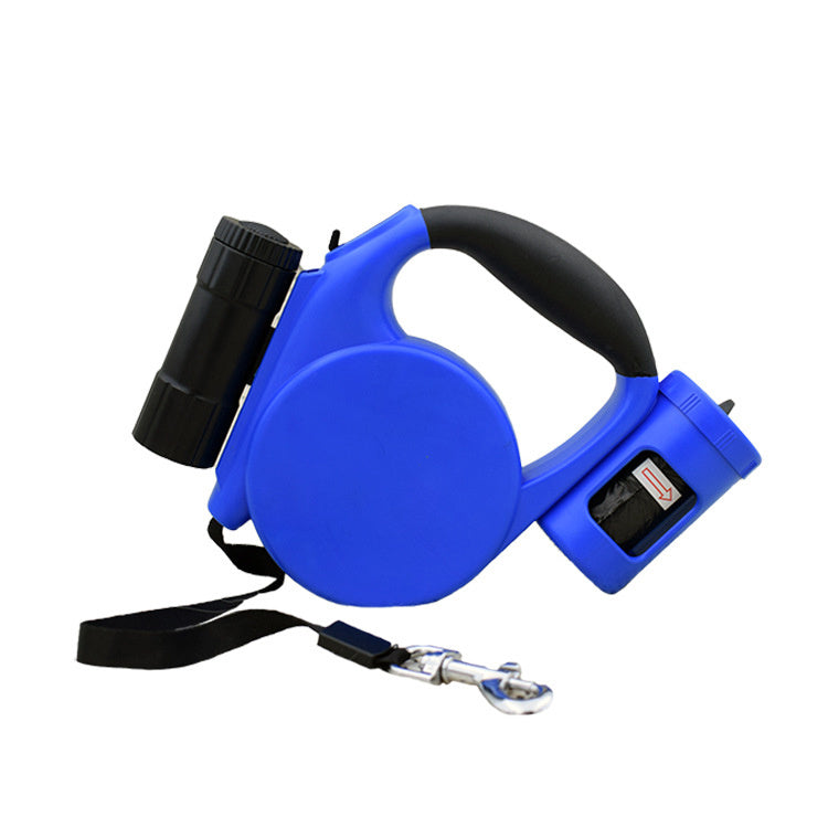 JMT-063818 Automatic Telescopic Pet Traction Rope - 5 Meter Length, 40KG Strength, Durable Plastic