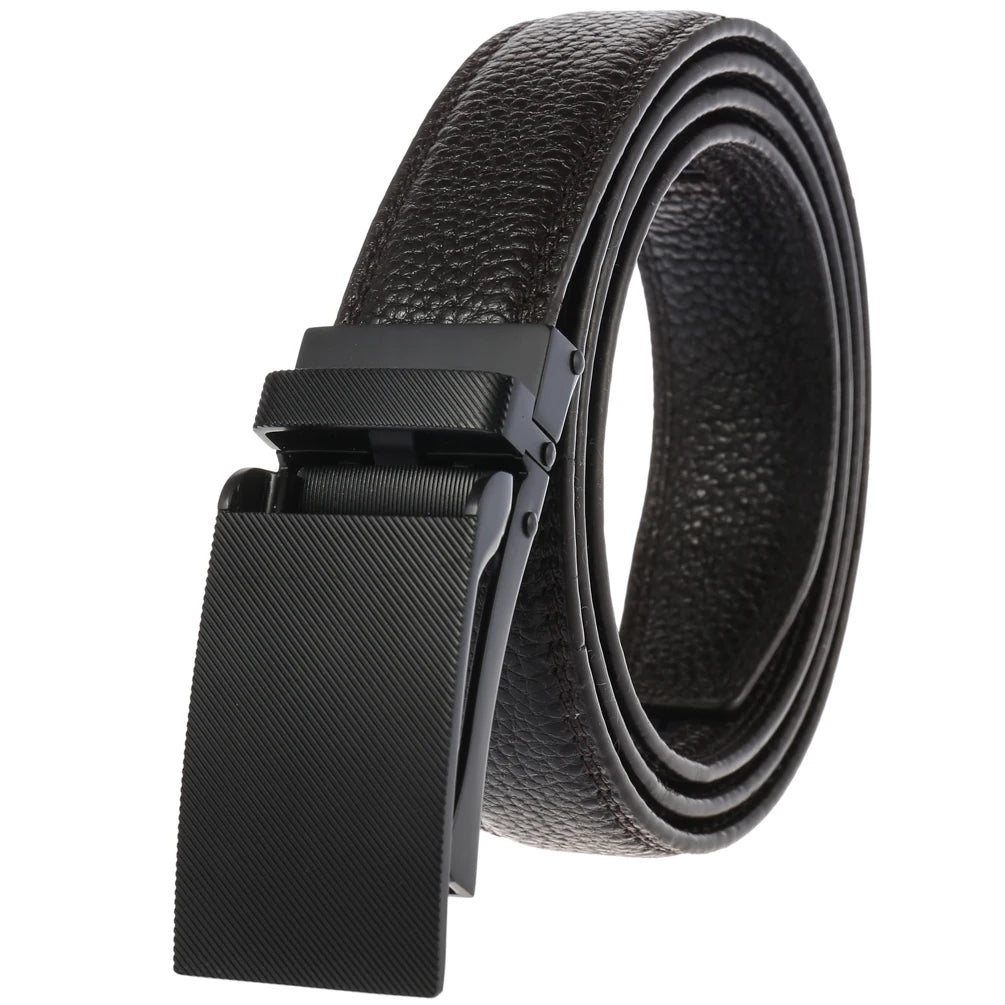 JMT-064074 Men's Leather Belt with Automatic Buckle - Model LY33-2170-5
