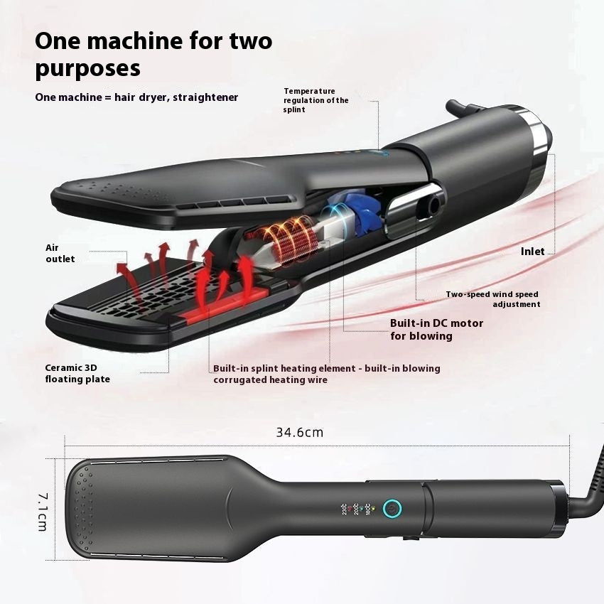 JMT-064458 Two-in-One Hair Dryer and Straightener for Wet and Dry Use - 300W Dual-Function Electric Styling Tool