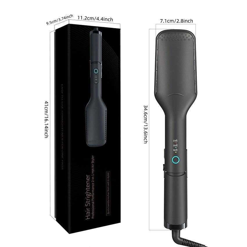 JMT-064458 Two-in-One Hair Dryer and Straightener for Wet and Dry Use - 300W Dual-Function Electric Styling Tool