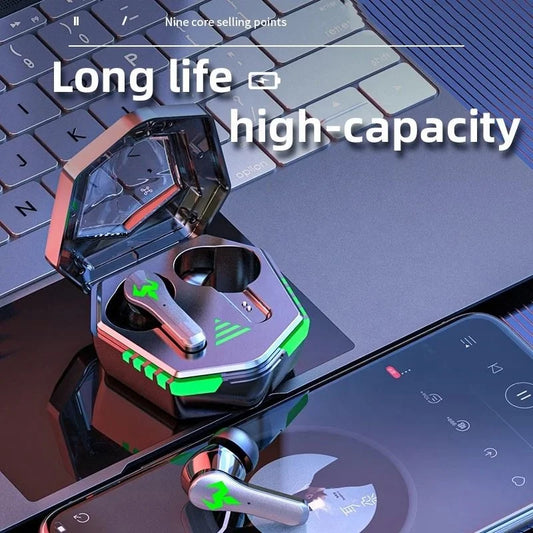 JMT-064650 Low Latency Gaming Earbuds with Mic, Wireless TWS Headset for Bass Audio Sound Positioning, Sports Ready