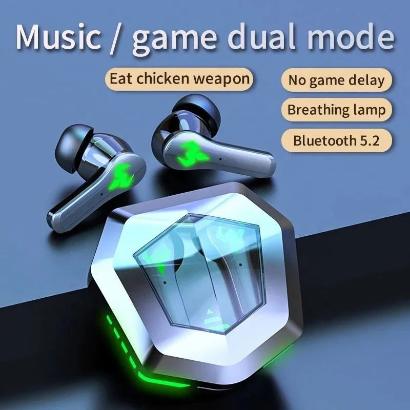 JMT-064650 Low Latency Gaming Earbuds with Mic, Wireless TWS Headset for Bass Audio Sound Positioning, Sports Ready