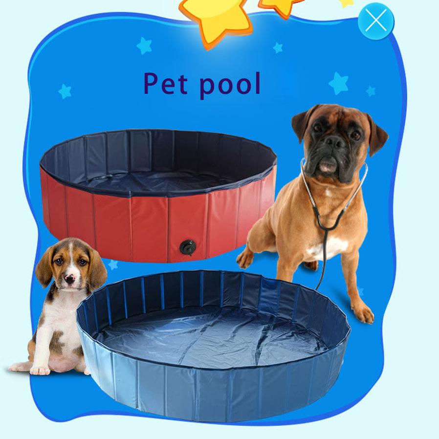 JMT-064714 Foldable Portable Pet Bath Pool for Dogs and Cats - Easy Storage and Quick Setup, Slip-Resistant PVC Material