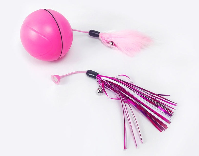 JMT-064778 Cat Laser Exercise Ball with USB Rechargeable Functionality, Irregular Movement for Playful Engagement