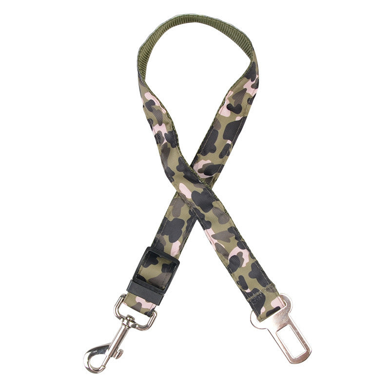 JMT-064970 Blue Camouflage Pet Retractable Safety Rope - 2.5m Polyester Fiber Traction Lead