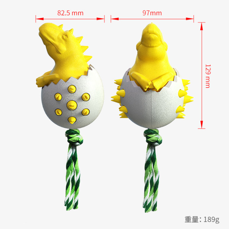 JMT-065610 Durable Rubber Dog Chew Toy with Rope for Aggressive Chewers - Interactive Fetch Tool