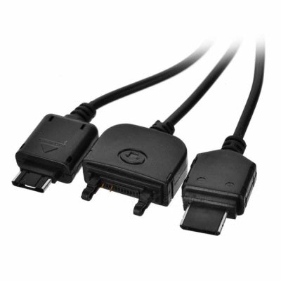 JMT-065802 10-in-1 USB Charging Cable for Various Mobile Phones and Devices, 25.5 cm Length, Black