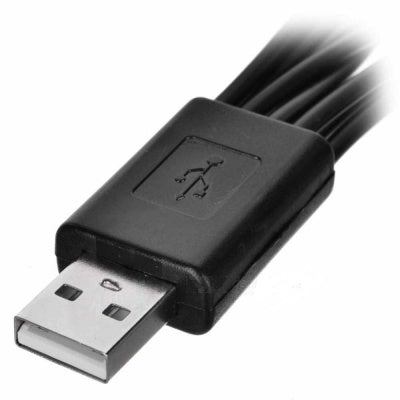 JMT-065802 10-in-1 USB Charging Cable for Various Mobile Phones and Devices, 25.5 cm Length, Black