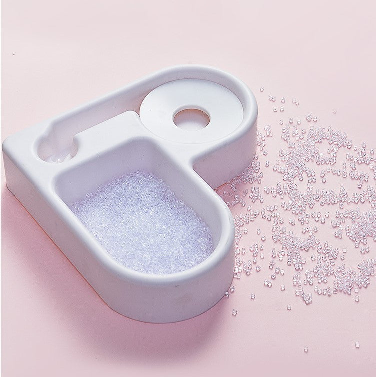 JMT-065802 Heart-Shaped Double Pet Bowl with 500ml Automatic Water Refilling, Made of Durable PP Material