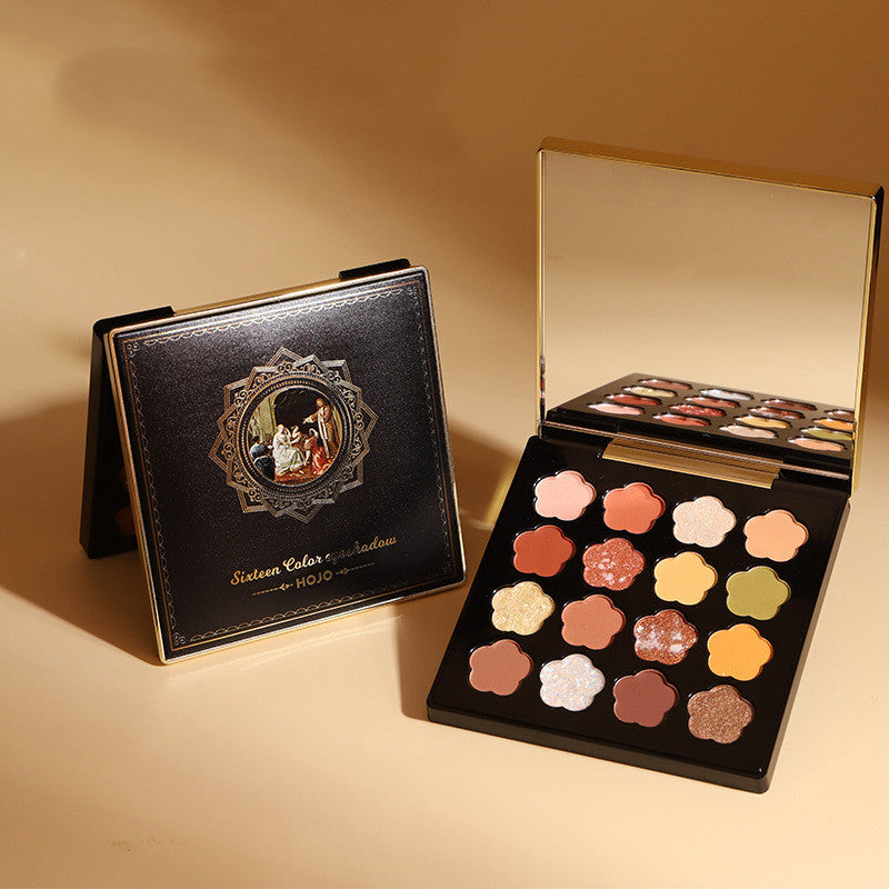 JMT-066058 16-Color Eyeshadow Palette with Matte, Shimmer, and Glitter Finishes