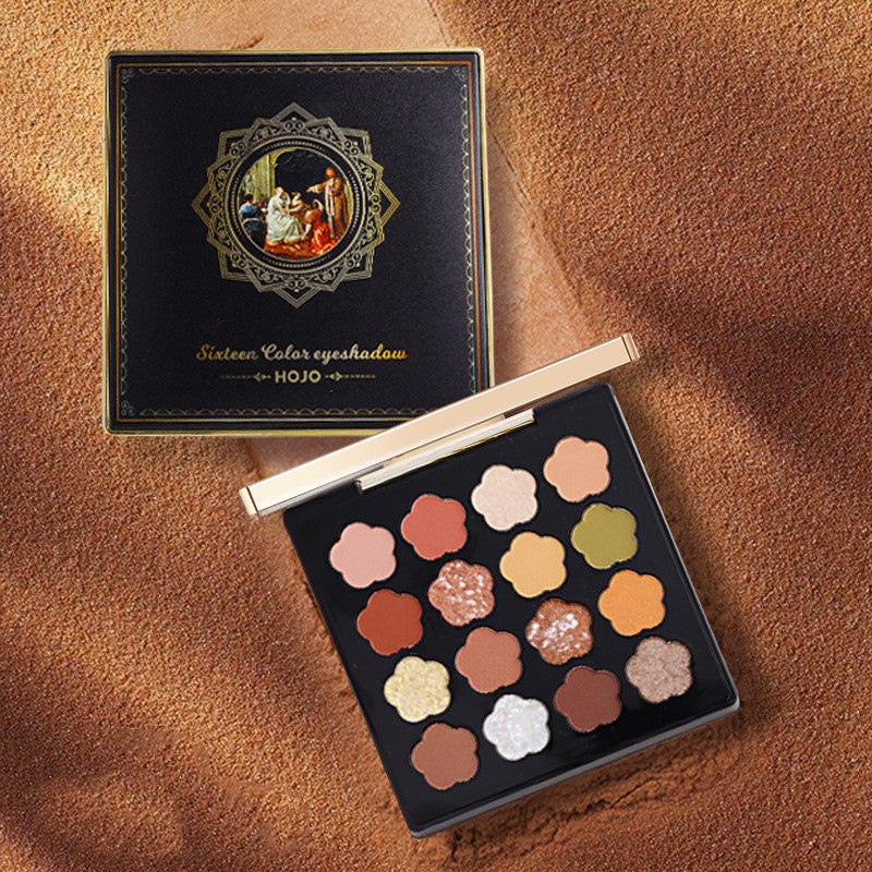 JMT-066058 16-Color Eyeshadow Palette with Matte, Shimmer, and Glitter Finishes