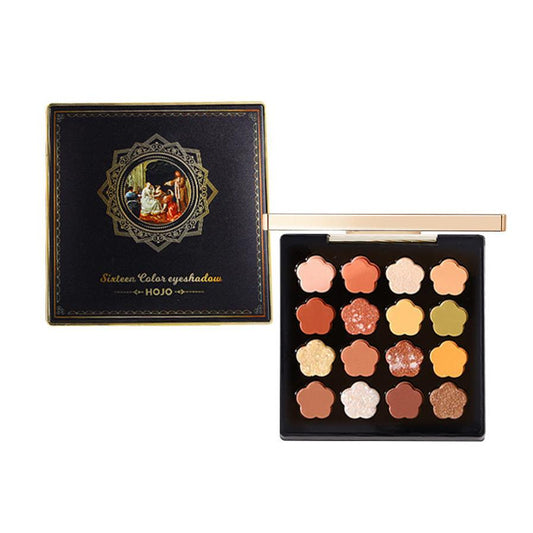 JMT-066058 16-Color Eyeshadow Palette with Matte, Shimmer, and Glitter Finishes