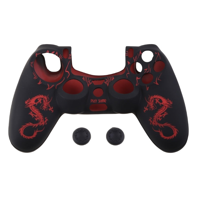 JMT-066250 PS4 Controller Silicone Rubber Sleeve with Dragon Pattern - Protective Case in Multiple Colors