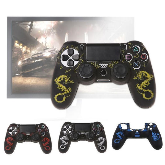 JMT-066250 PS4 Controller Silicone Rubber Sleeve with Dragon Pattern - Protective Case in Multiple Colors
