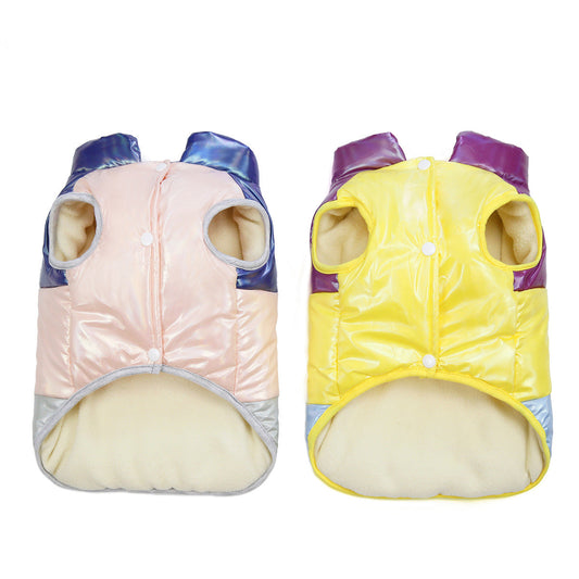 JMT-066250 Rainbow Pet Cotton Vest Costume for All Genders - Available in Yellow and Pink in Sizes S to XXL