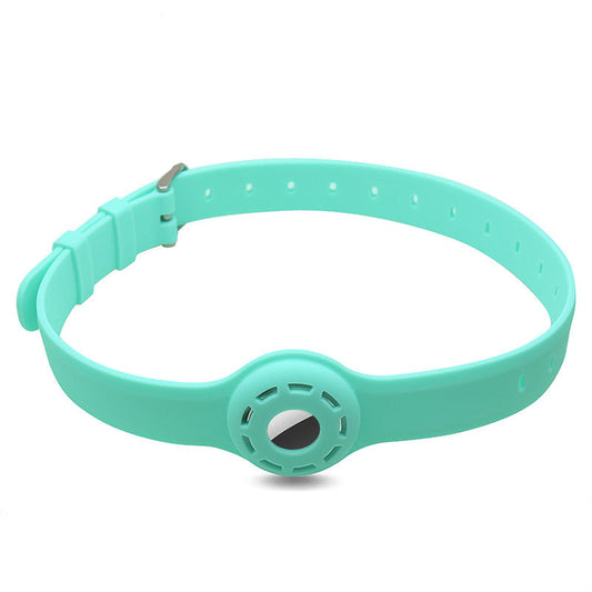 JMT-066442 Silicone Anti-Lost Pet Collar for Airtag Tracker in Various Colors