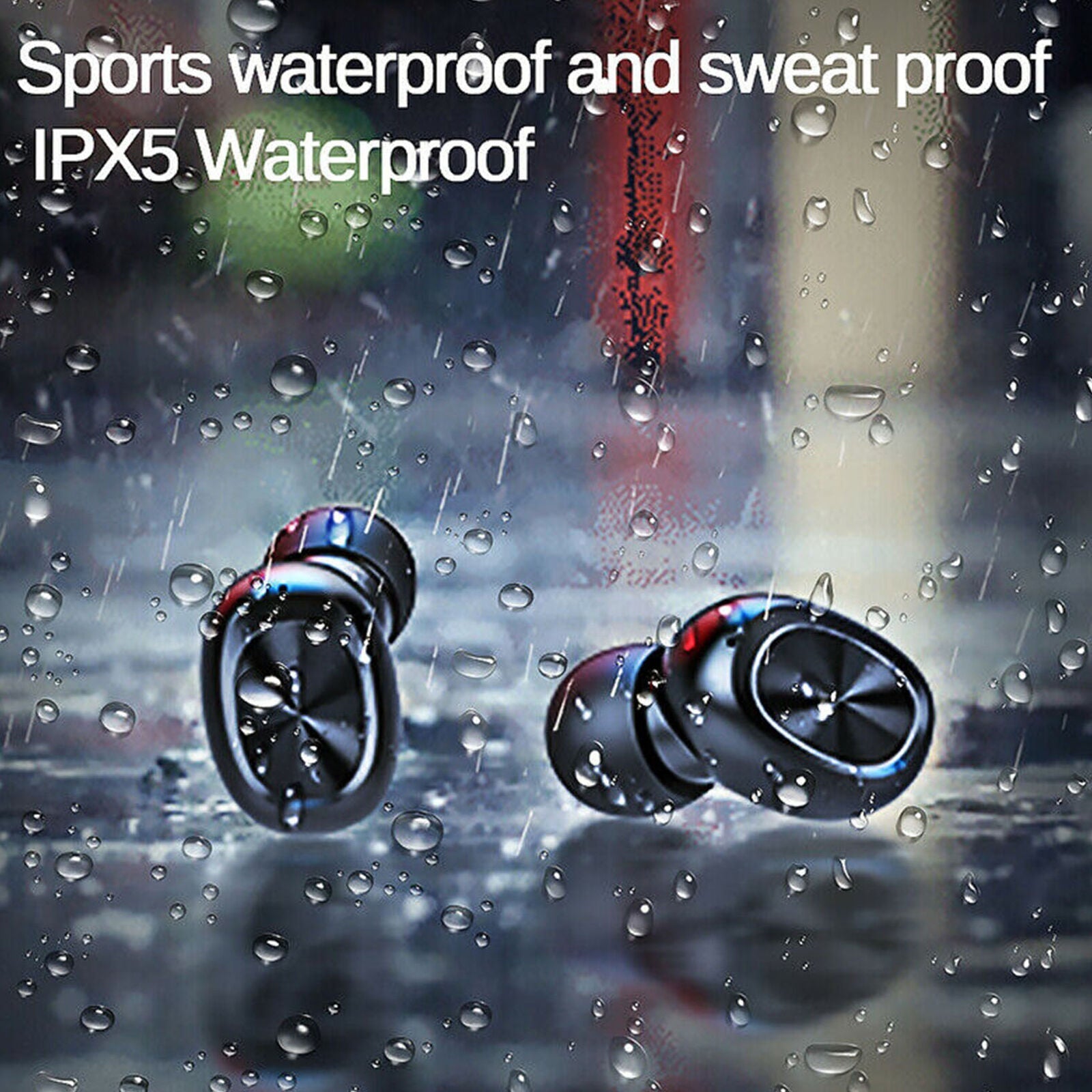 JMT-066762 Wireless Bluetooth 5.0 In-Ear Headset with Charging Case, 4 Hours Playtime, IPX5 Waterproof