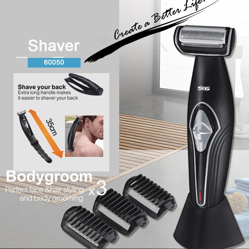 JMT-067018 Washable Electric Razor with Changeable Head, Battery Operated, IPX5 Waterproof Rating, 60-Minute Runtime
