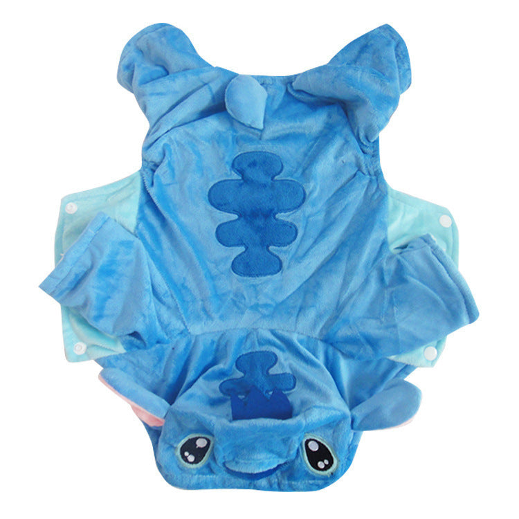 JMT-067402 Cozy Blue Velvet Dog Jacket for Small to Large Pets
