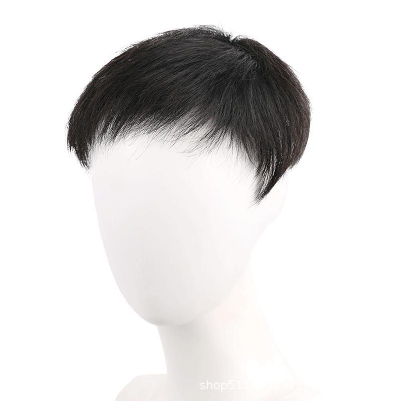 JMT-067466 Men's Natural Real Hair Short Wig - Breathable Design for All Skin Tones and Face Shapes