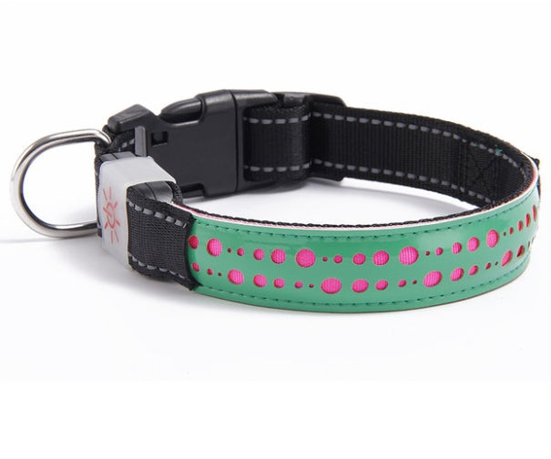 JMT-067594 LED Dog Collar with USB Rechargeable Light - Adjustable Sizes 40cm, 50cm, 60cm