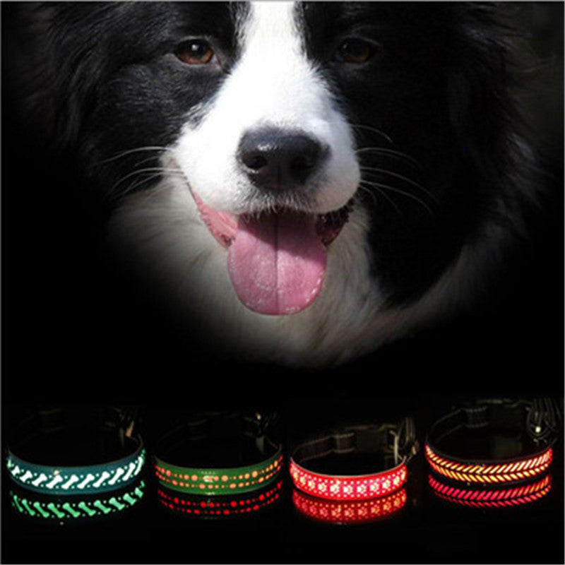 JMT-067594 LED Dog Collar with USB Rechargeable Light - Adjustable Sizes 40cm, 50cm, 60cm