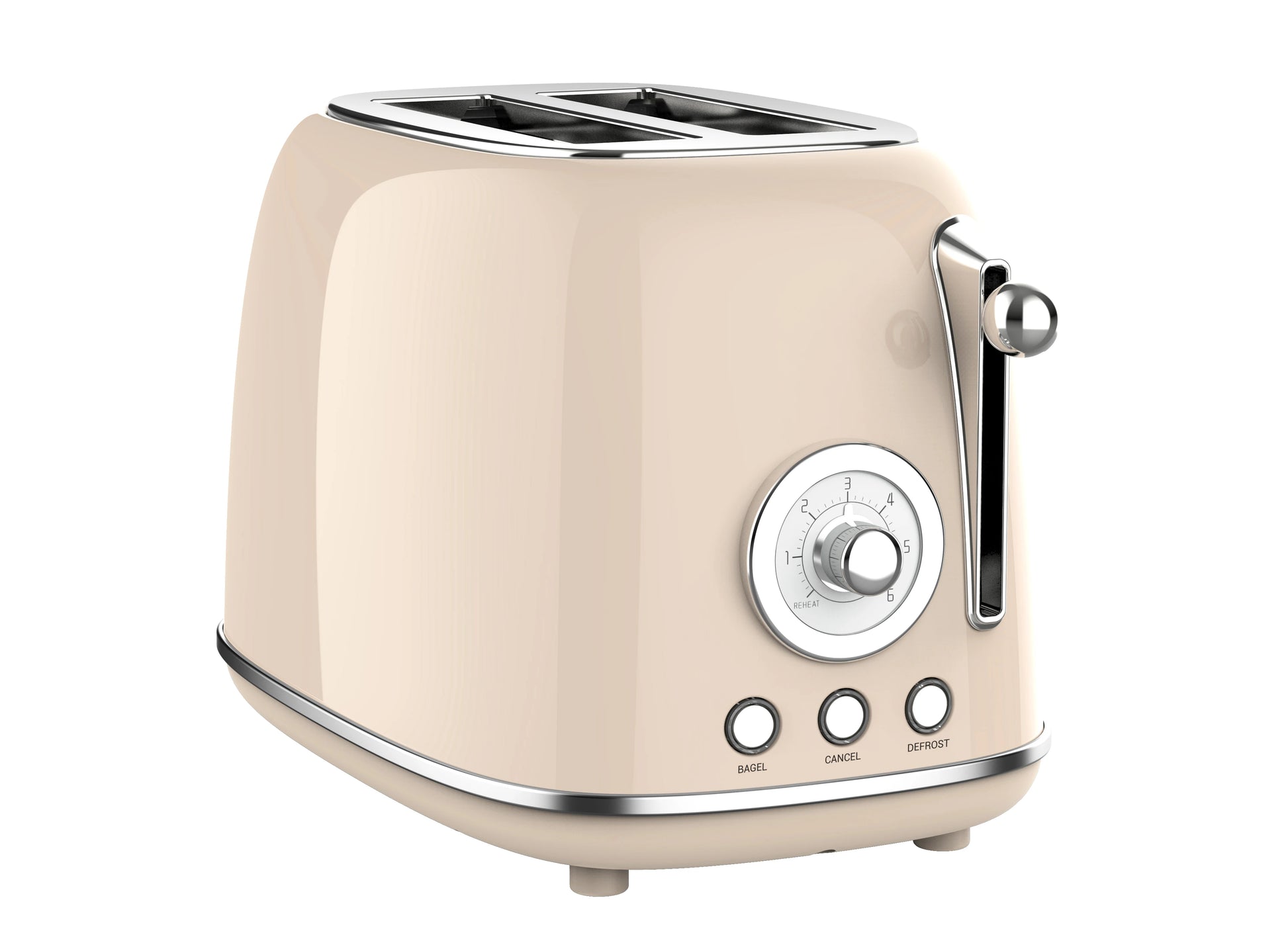 JMT-067594 Retro Stainless Steel 2 Slice Waffle Maker and Bread Toaster with Grill Function
