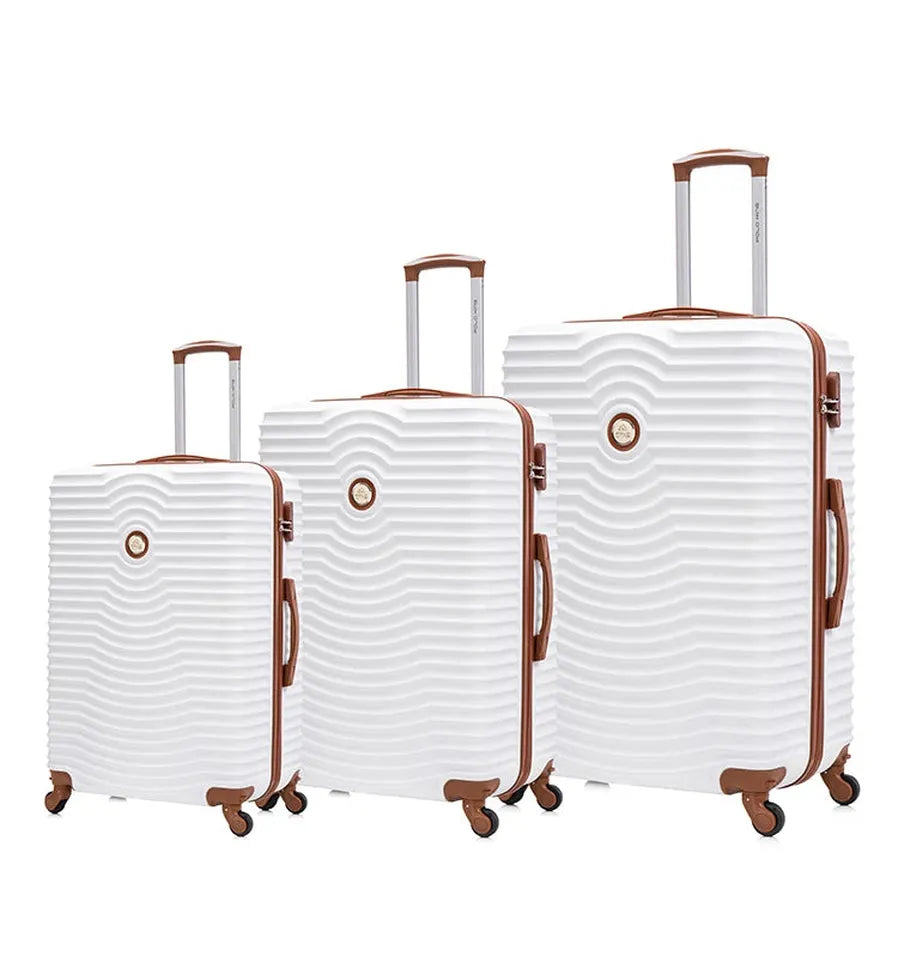 JMT-067658 Lightweight Durable 3-Piece Travel Suitcase Set - Trolley Luggage Bags for Effortless Travel