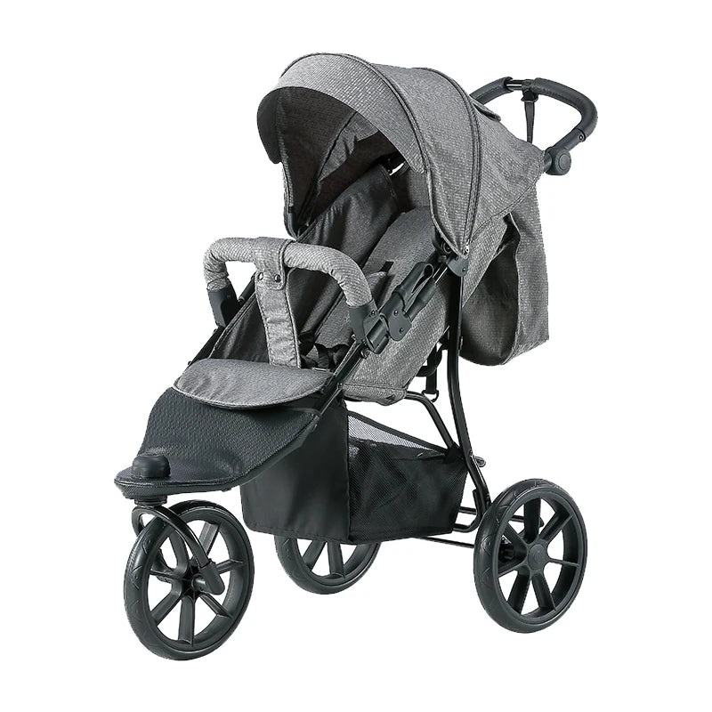 JMT-067786 Lightweight 3-Wheel Folding Baby Stroller and Tricycle Carrier Pram