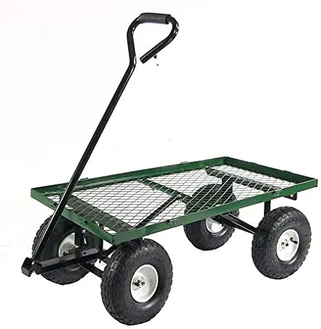 JMT-067978 Heavy Duty Green Collapsible Folding Utility Wagon for Outdoor Activities and Camping