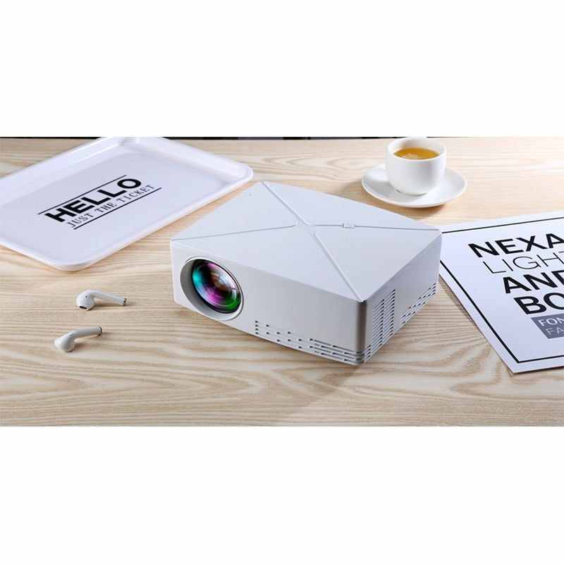 JMT-068106 C80 Mini Projector - Compact 720p Home Theater Experience with LED Projection, 30-200 Inch Display