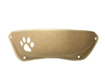 JMT-068234 Crescent-Shaped Cat Litter Box with Suction Cups and Velvet Pad for All Seasons