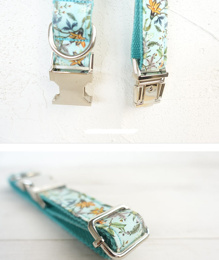 JMT-068426 Comfortable Polyester Dog Collar in Orange and Blue - Multiple Sizes Available